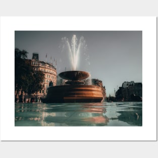 Trafalgar Square Fountain - London Posters and Art
